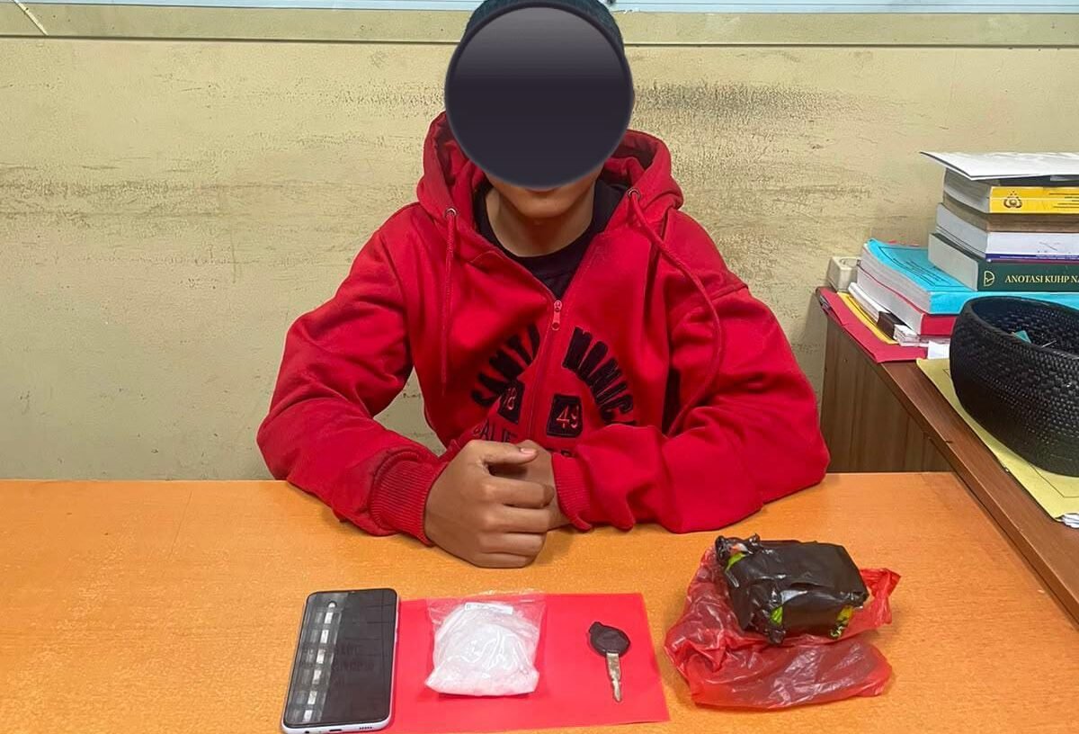 Polda Bali mengamankan remaja 15 tahun dengan barang bukti 98,80 gram sabu