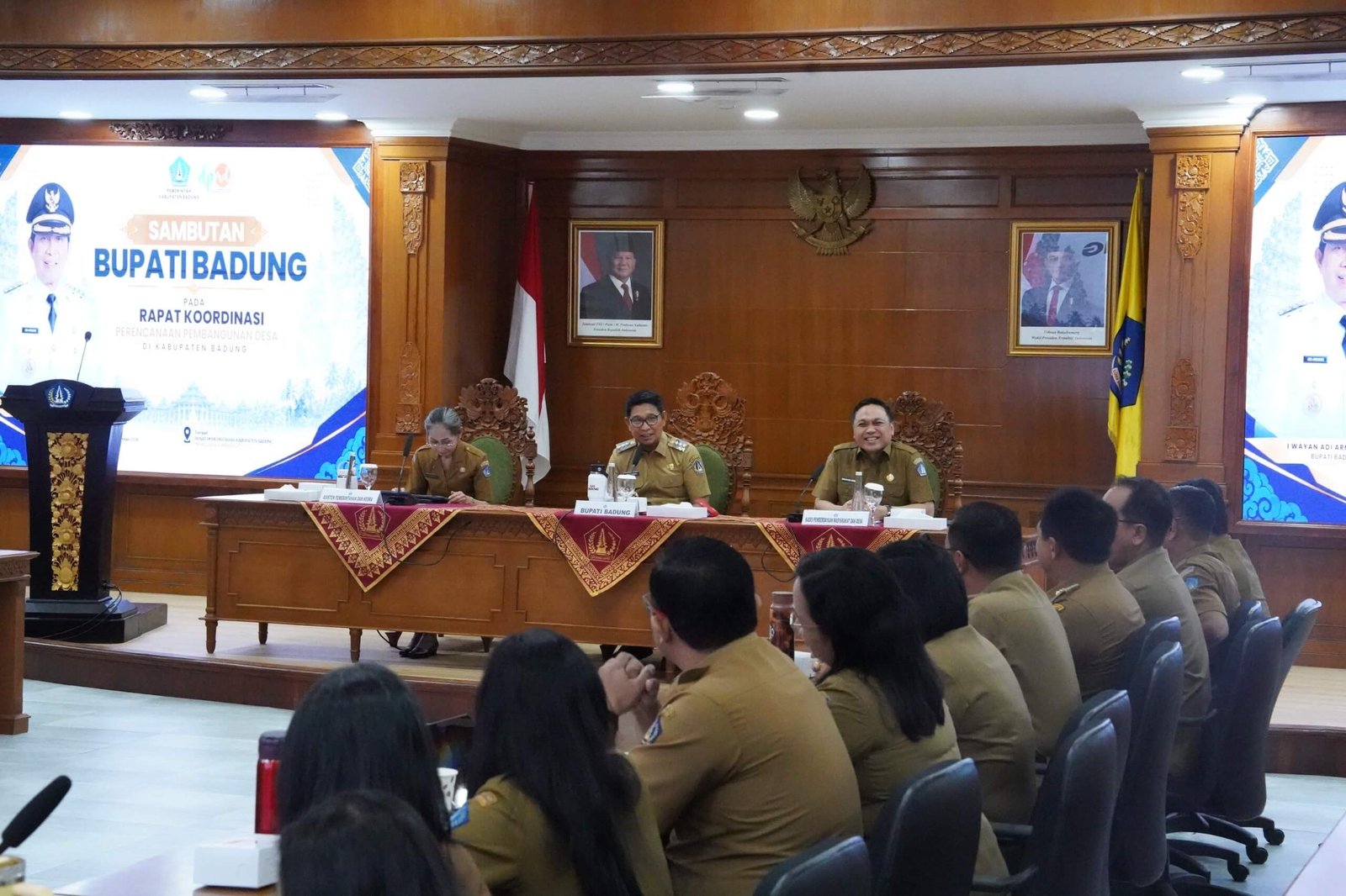 Bupati Adi Arnawa saat Rakor Perencanaan Pembangunan Desa Badung