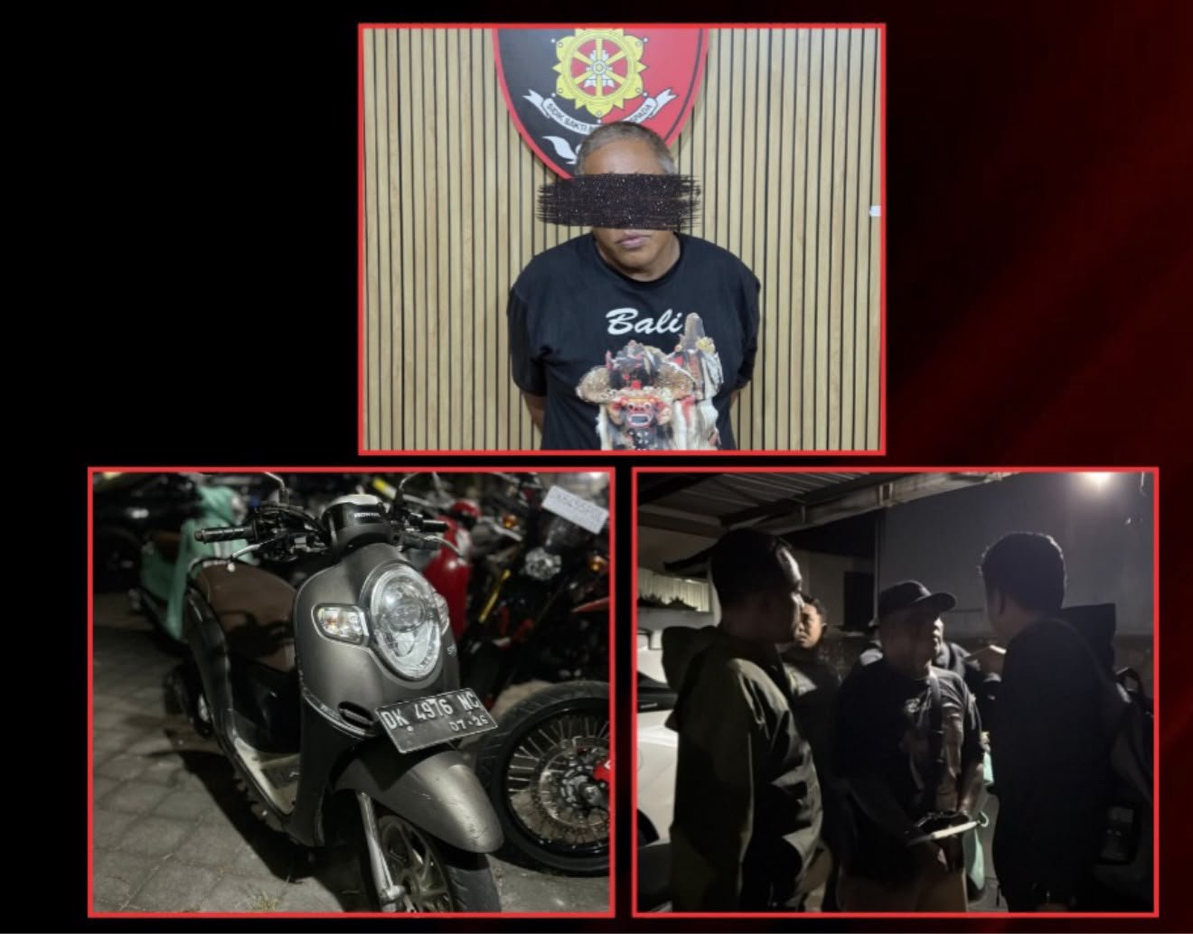 Tim Resmob Polda Bali ungkap pencurian motor di Denpasar Barat