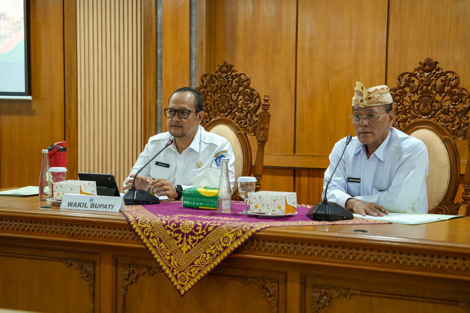 Wakil Bupati Badung Bagus Alit Sucipta memimpin rapat koordinasi TPPS untuk validasi data stunting.