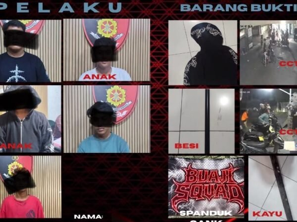 Polda Bali mengamankan lima terduga pelaku pengeroyokan di Denpasar.